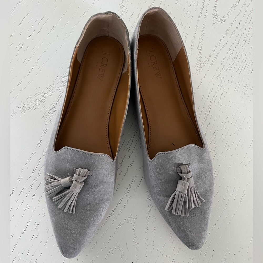 J. Crew, Gray suede loafer, Size 9.5